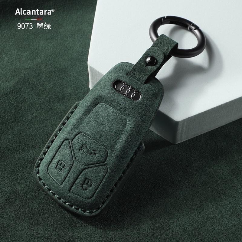 Audi 奧迪  A3 A5 A6 LA7 Q2L Q3 Q5L Q6 Q7 Q8e Alcantara 翻毛皮鑰匙皮套-細節圖7