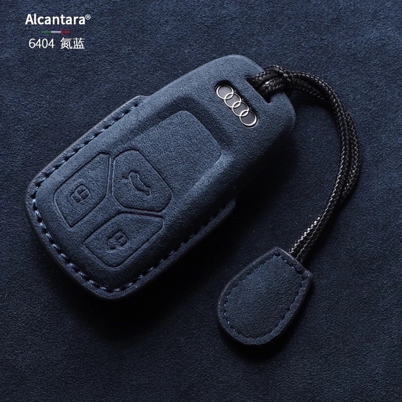 Audi 奧迪  A3 A5 A6 LA7 Q2L Q3 Q5L Q6 Q7 Q8e Alcantara 翻毛皮鑰匙皮套-規格圖9