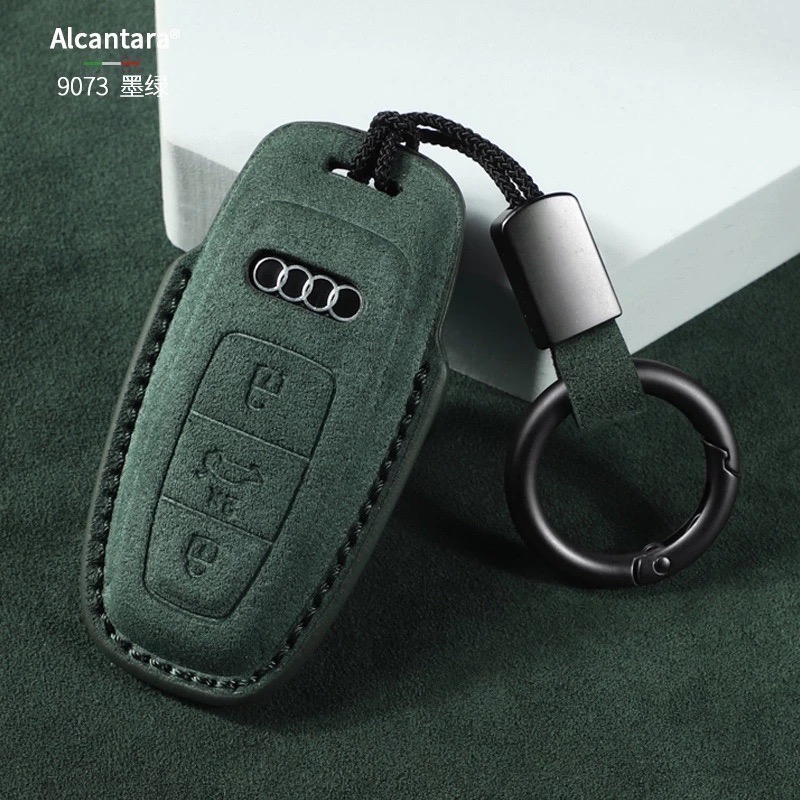 Audi 奧迪  A3 A5 A6 LA7 Q2L Q3 Q5L Q6 Q7 Q8e Alcantara 翻毛皮鑰匙皮套-規格圖9