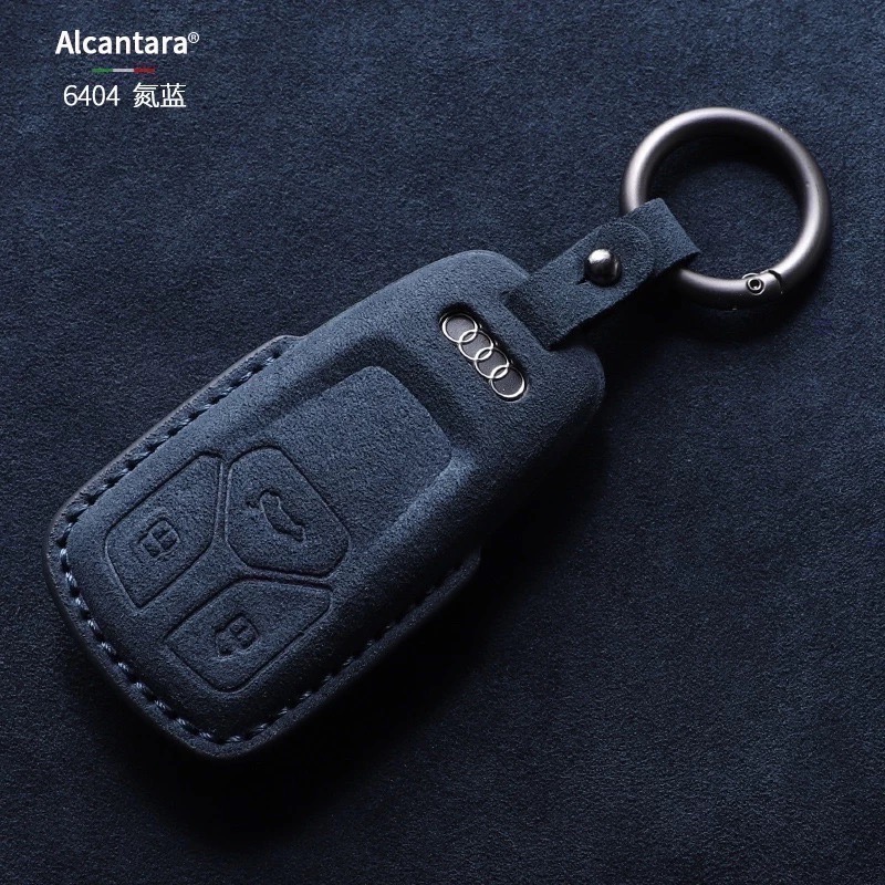 Audi 奧迪  A3 A5 A6 LA7 Q2L Q3 Q5L Q6 Q7 Q8e Alcantara 翻毛皮鑰匙皮套-規格圖9