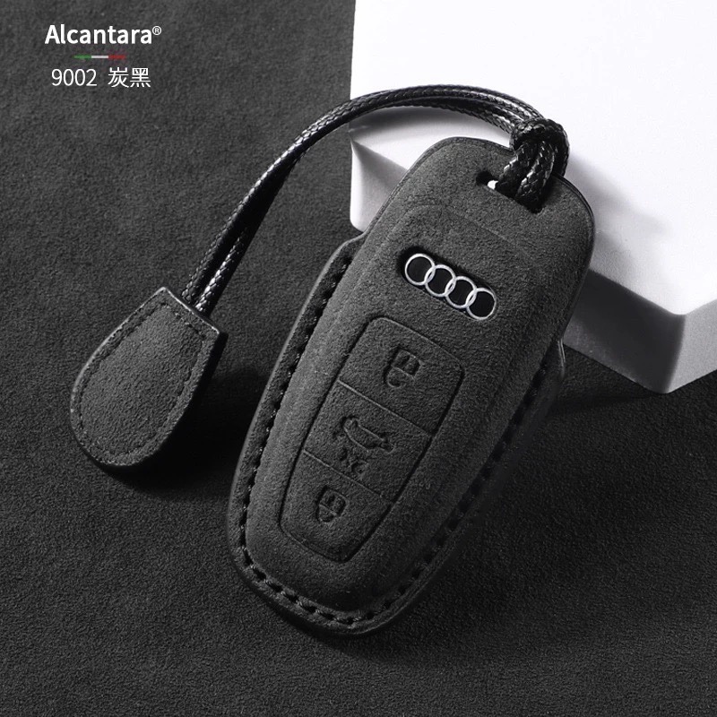 Audi 奧迪  A3 A5 A6 LA7 Q2L Q3 Q5L Q6 Q7 Q8e Alcantara 翻毛皮鑰匙皮套-規格圖9