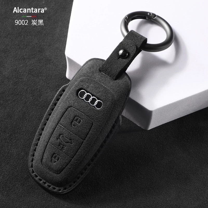 Audi 奧迪  A3 A5 A6 LA7 Q2L Q3 Q5L Q6 Q7 Q8e Alcantara 翻毛皮鑰匙皮套-規格圖9