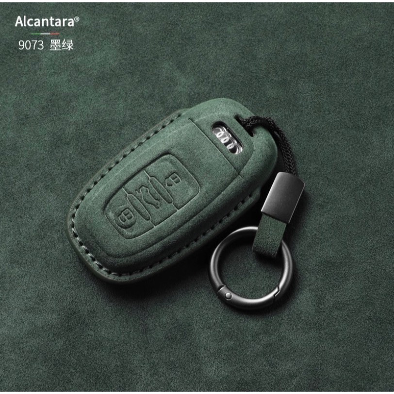 Audi 奧迪  A3 A5 A6 LA7 Q2L Q3 Q5L Q6 Q7 Q8e Alcantara 翻毛皮鑰匙皮套-規格圖9