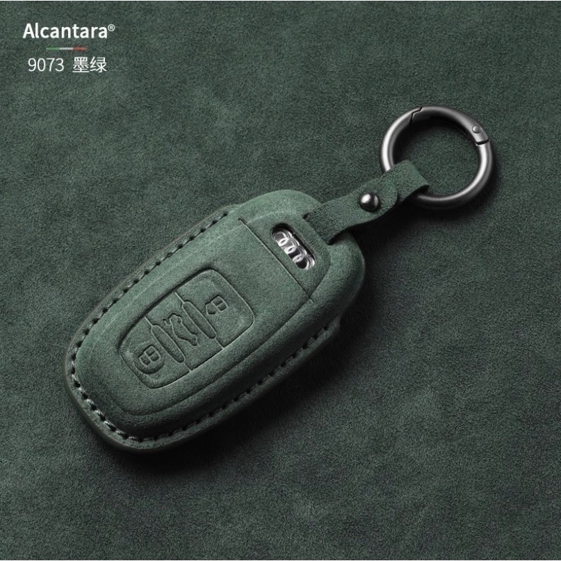 Audi 奧迪  A3 A5 A6 LA7 Q2L Q3 Q5L Q6 Q7 Q8e Alcantara 翻毛皮鑰匙皮套-規格圖9