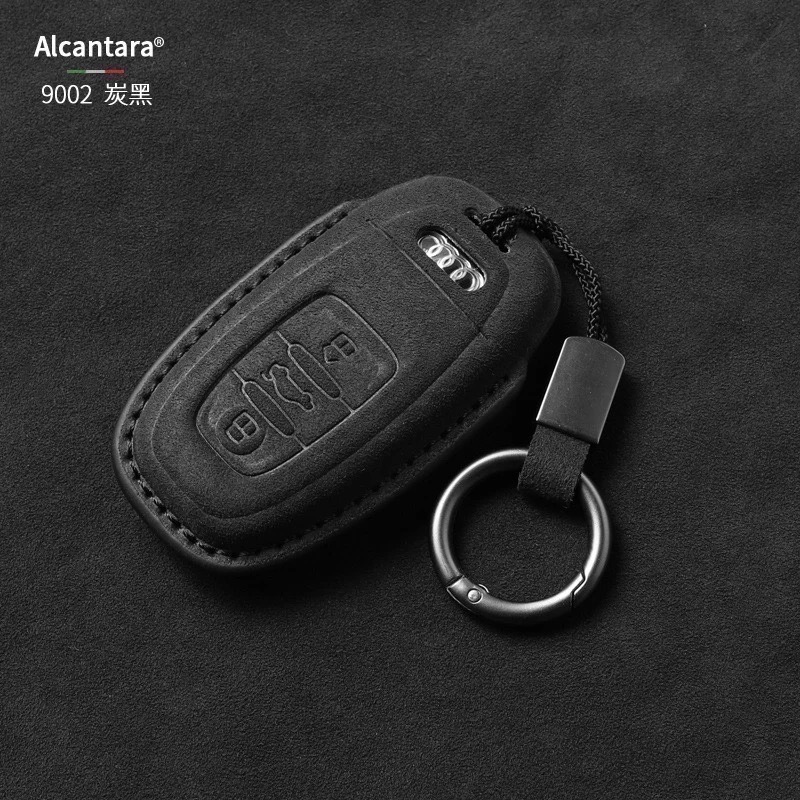 Audi 奧迪  A3 A5 A6 LA7 Q2L Q3 Q5L Q6 Q7 Q8e Alcantara 翻毛皮鑰匙皮套-規格圖9