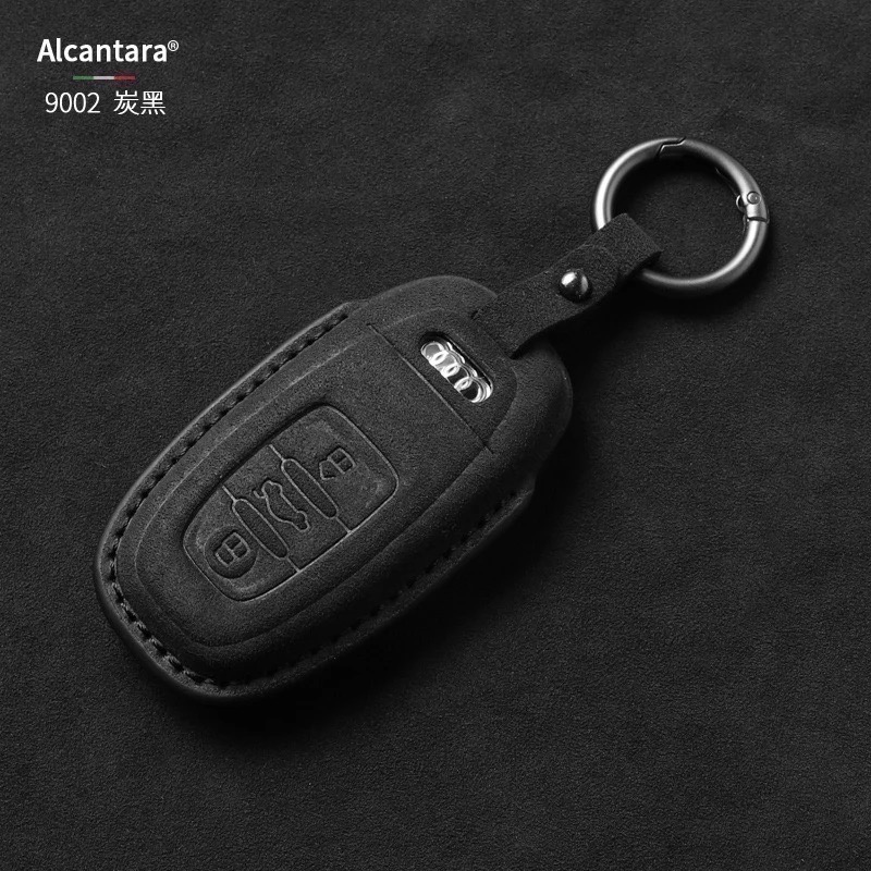 Audi 奧迪  A3 A5 A6 LA7 Q2L Q3 Q5L Q6 Q7 Q8e Alcantara 翻毛皮鑰匙皮套-規格圖9