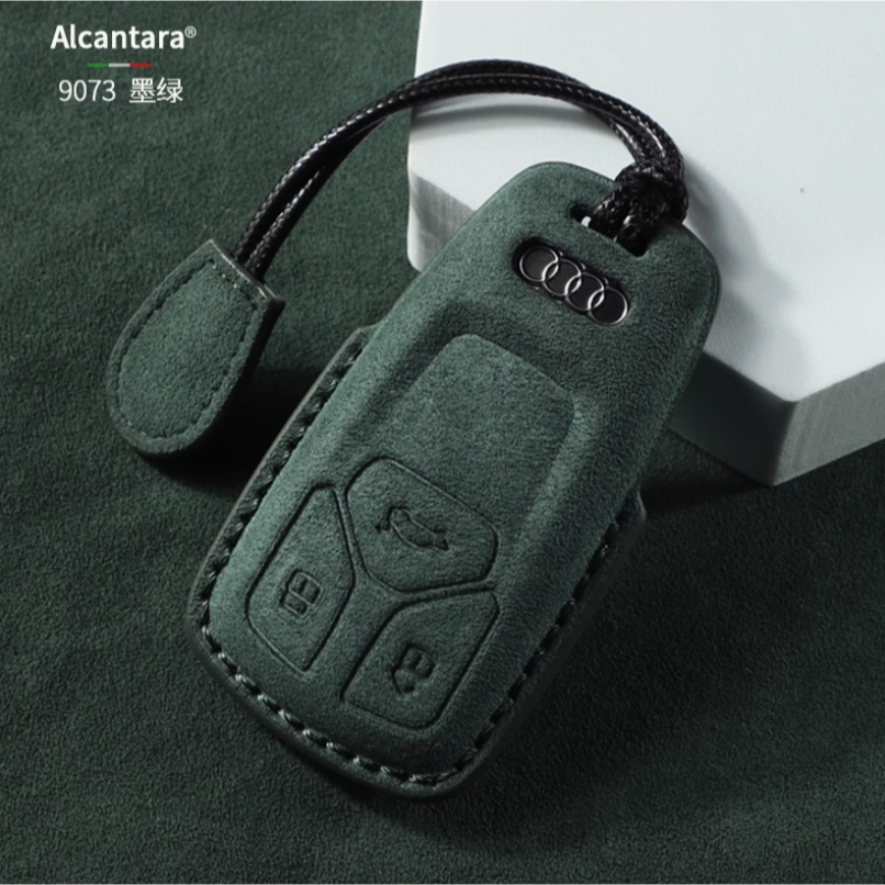 Audi 奧迪  A3 A5 A6 LA7 Q2L Q3 Q5L Q6 Q7 Q8e Alcantara 翻毛皮鑰匙皮套-規格圖9