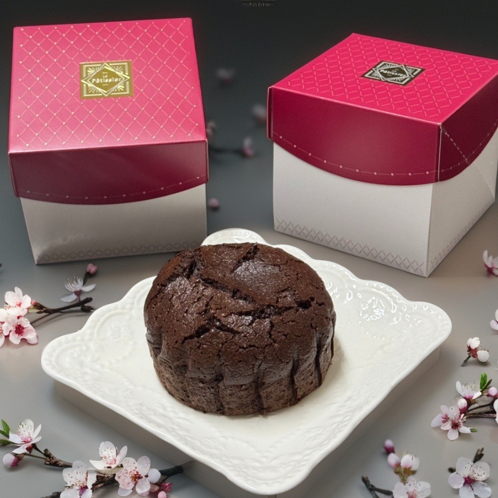 【甜蜜火山濃厚巧克力蛋糕】四吋 法國頂級調溫巧克力 高級生巧克力 團購甜點 台灣製造 磅蛋糕 巧克力蛋糕 必吃-細節圖2