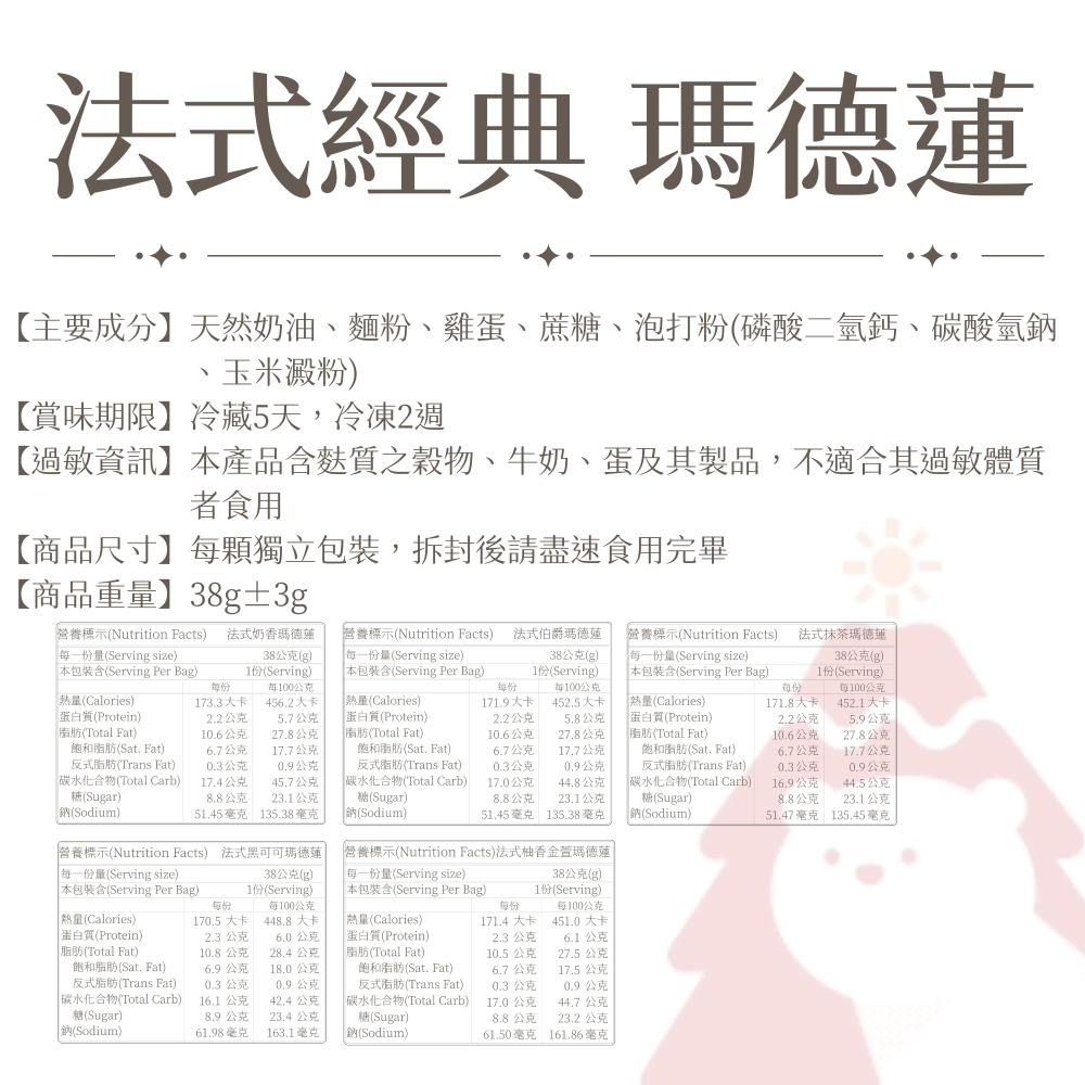 旗艦奇幻慶典 大顆胖瑪德蓮禮盒（10顆裝）  甜美鬆軟-細節圖8