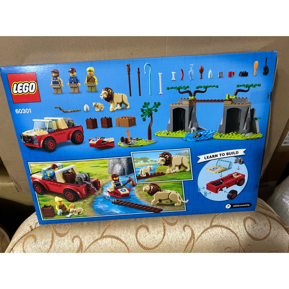 ￼樂高 龍龍的樂高天地 LEGO 60301 CITY 城市系列 野生動物 救援越野車 獅子 蛇 動物-細節圖2