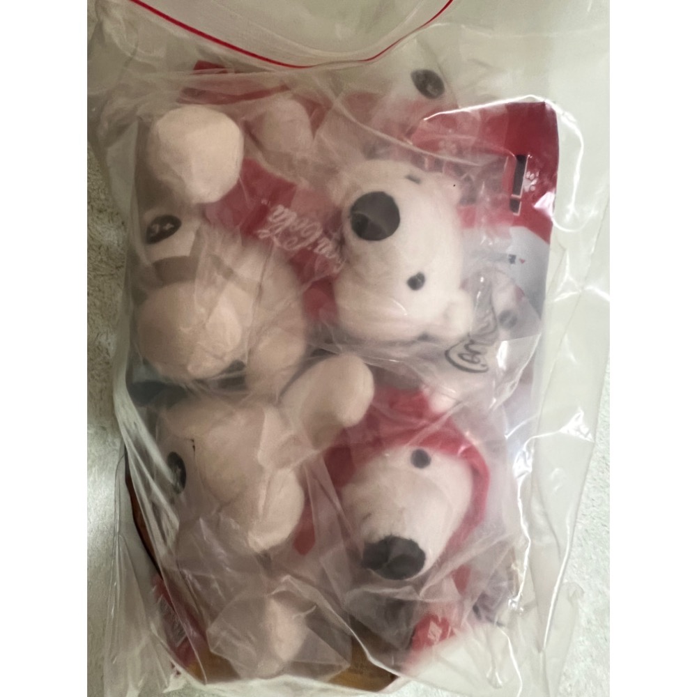 ￼2015 可口可樂 聯名 北極熊 玩偶 布偶 可愛小紅帽 優雅紅圍巾 麥當勞 聯名 兩隻合售 小物-細節圖3