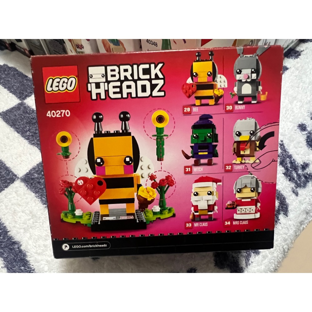 ￼樂高 40270 情人節 蜜蜂 LEGO bee brickheadz 龍龍的樂高天地 2019 29號-細節圖3