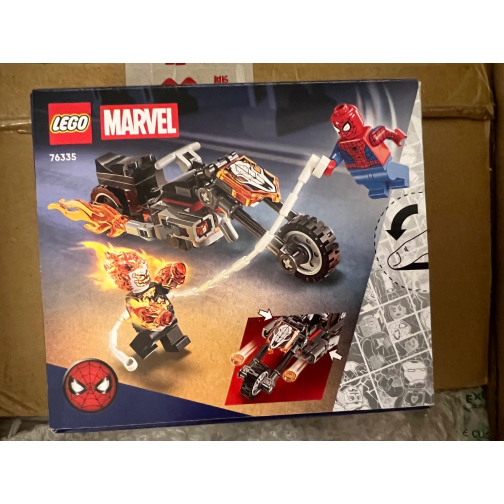 樂高 LEGO 76335 超級英雄 蜘蛛人大戰惡靈戰警摩托車 蜘蛛人 惡靈戰警 漫威 Marvel-細節圖2