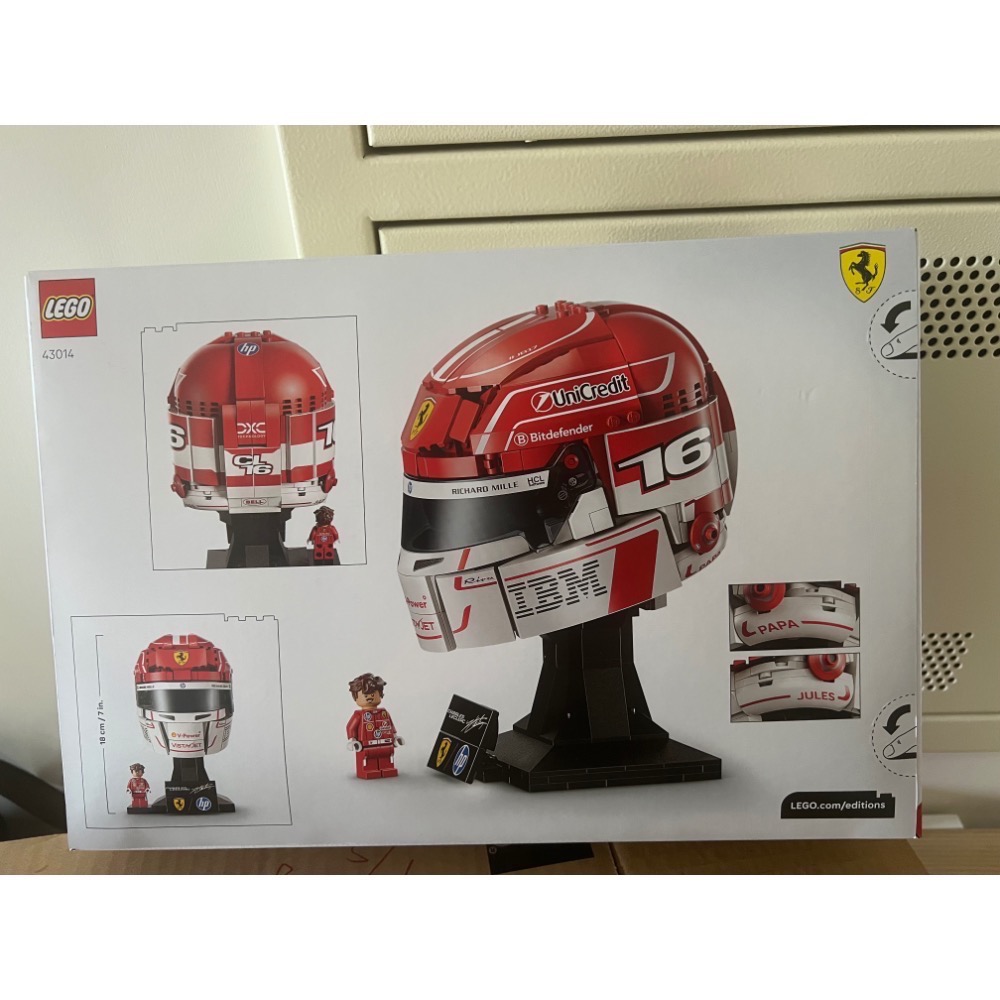 LEGO 樂高 F1 43014 勒克萊爾  法拉利 安全帽 頭盔-細節圖2