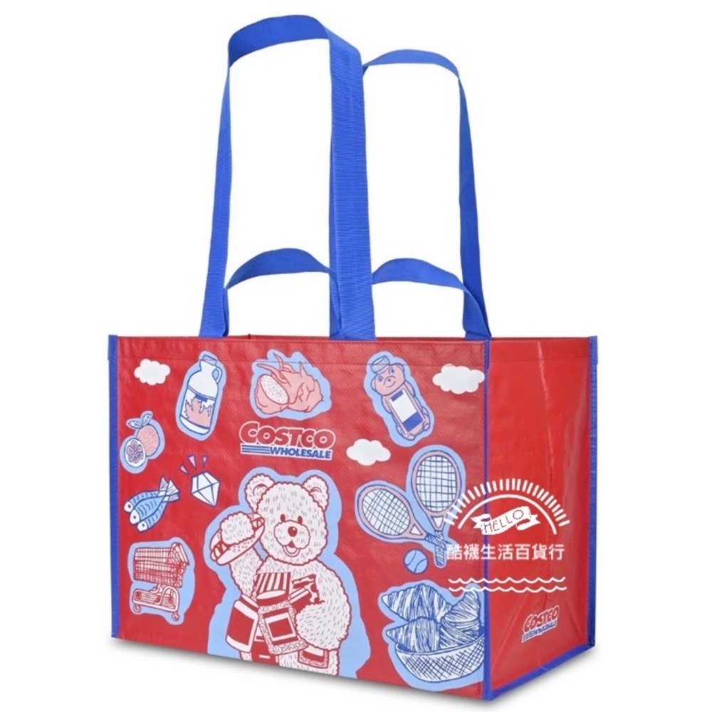 【橦年夢想百貨】好市多COSTCO KeepCool 彩繪大熊特大購物袋（#349350）環保袋/旅行袋/搬家必備-細節圖2