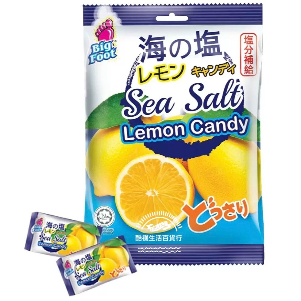 【橦年夢想百貨行】好市多宅配 BigFoot 海鹽檸檬糖 150公克 X 6包、#121207、糖果-細節圖3