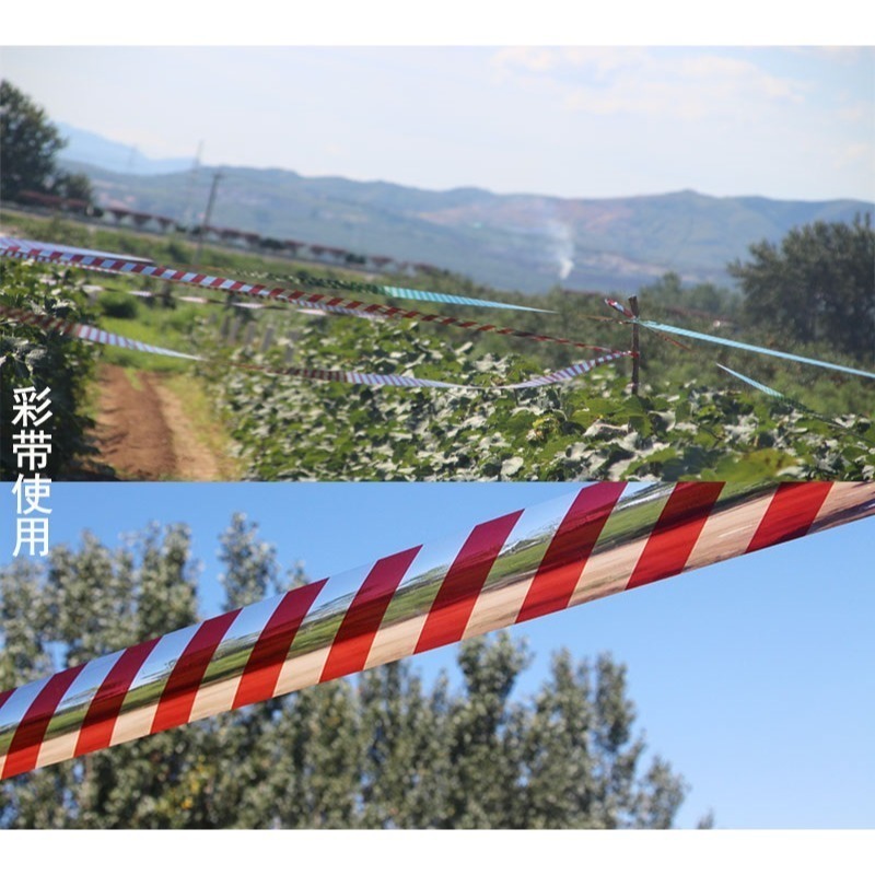 驅鳥彩帶 反光彩帶 會場彩帶 驅鳥神器 防鳥 嚇鳥 趕鳥 活動彩帶 佈置彩帶 聖誕彩帶 餐廳 農場 花園 菜園 果園-細節圖4