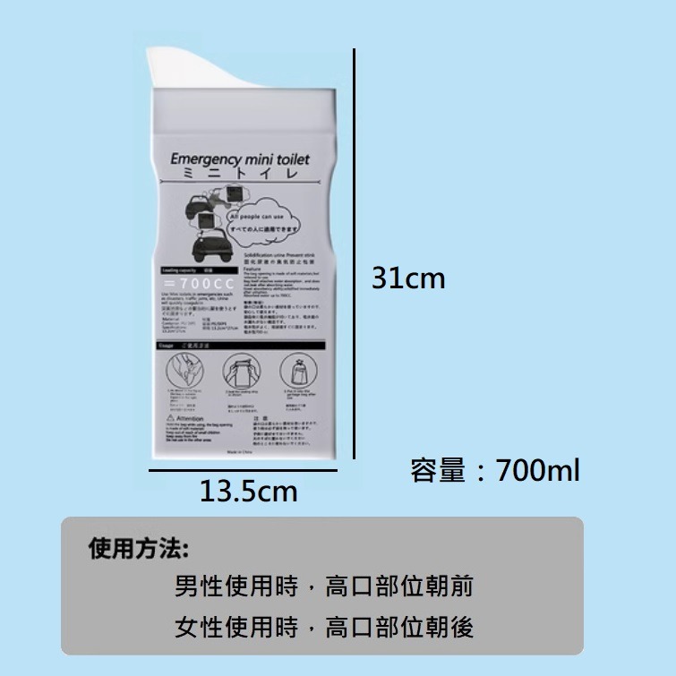 應急尿袋 一次性尿袋 拋棄式尿袋 方便尿袋 環保尿袋 塞車尿袋 尿袋車用 露營 車床尿袋 緊急尿袋 嘔吐袋 旅行尿袋-細節圖8