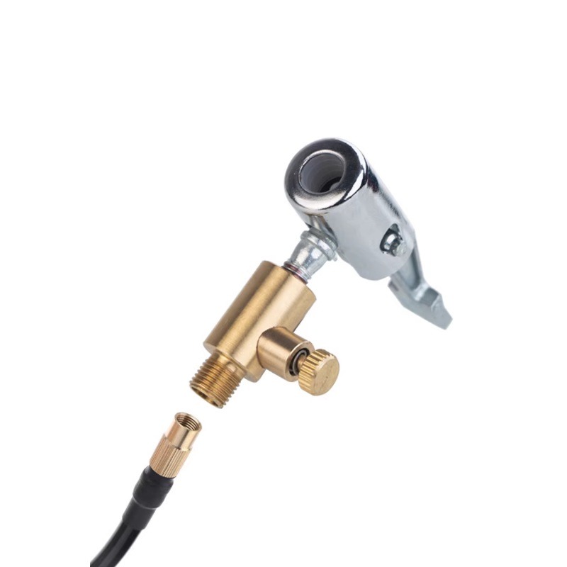 打氣機轉接頭 按壓式打氣機轉接頭 可放氣打氣機接頭 車用打氣機配件 小米打氣機 米其林打氣機可用-細節圖3