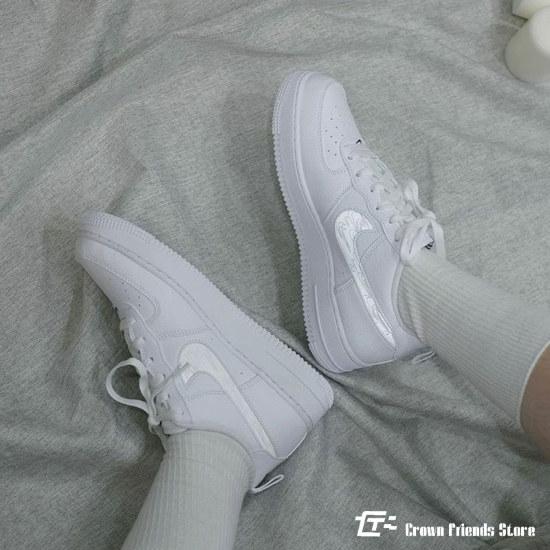 日本代購  免稅 ike Air Force 1 反光 小藍勾 小勾 刺繡-細節圖7