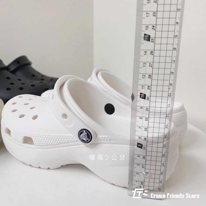 日本代購 免稅 crocs classic crush clog 洞洞鞋 泡芙 穆勒鞋 增高 厚底 防水-細節圖3