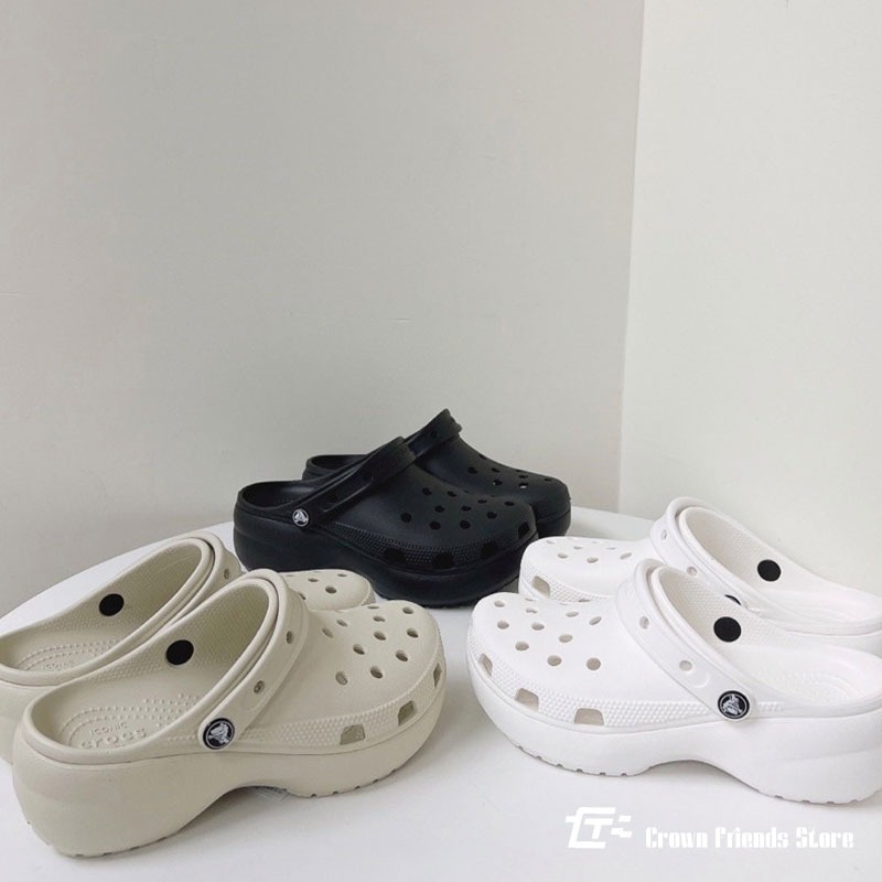 日本代購 免稅 crocs classic crush clog 洞洞鞋 泡芙 穆勒鞋 增高 厚底 防水-細節圖4