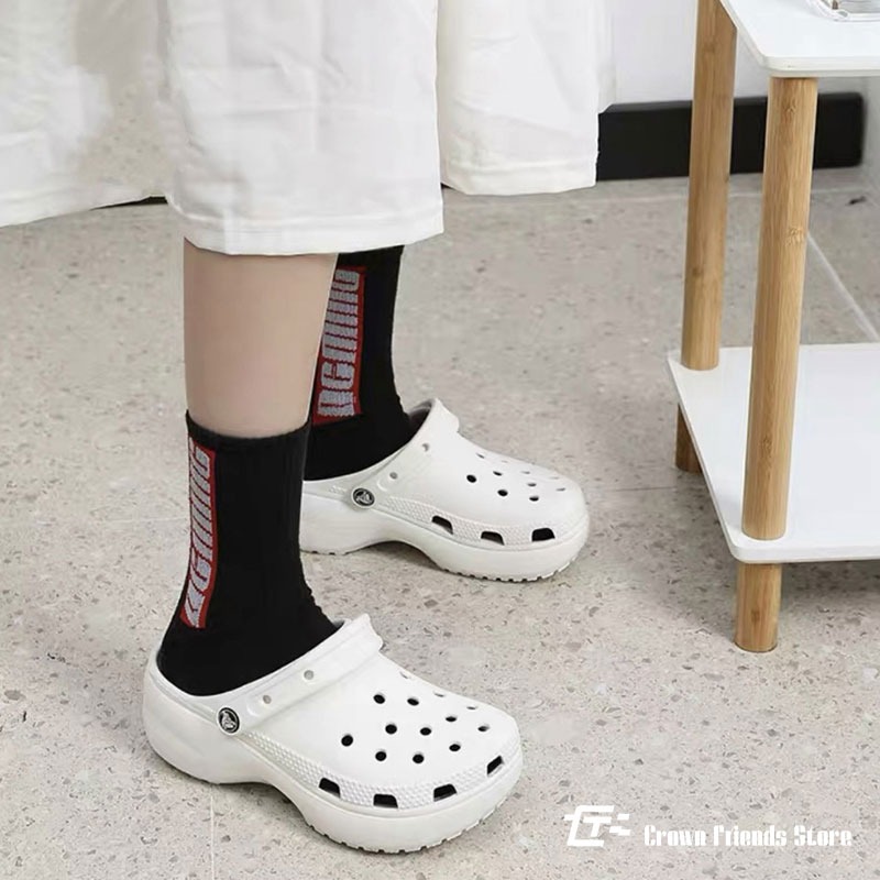 日本代購 免稅 crocs classic crush clog 洞洞鞋 泡芙 穆勒鞋 增高 厚底 防水-細節圖5