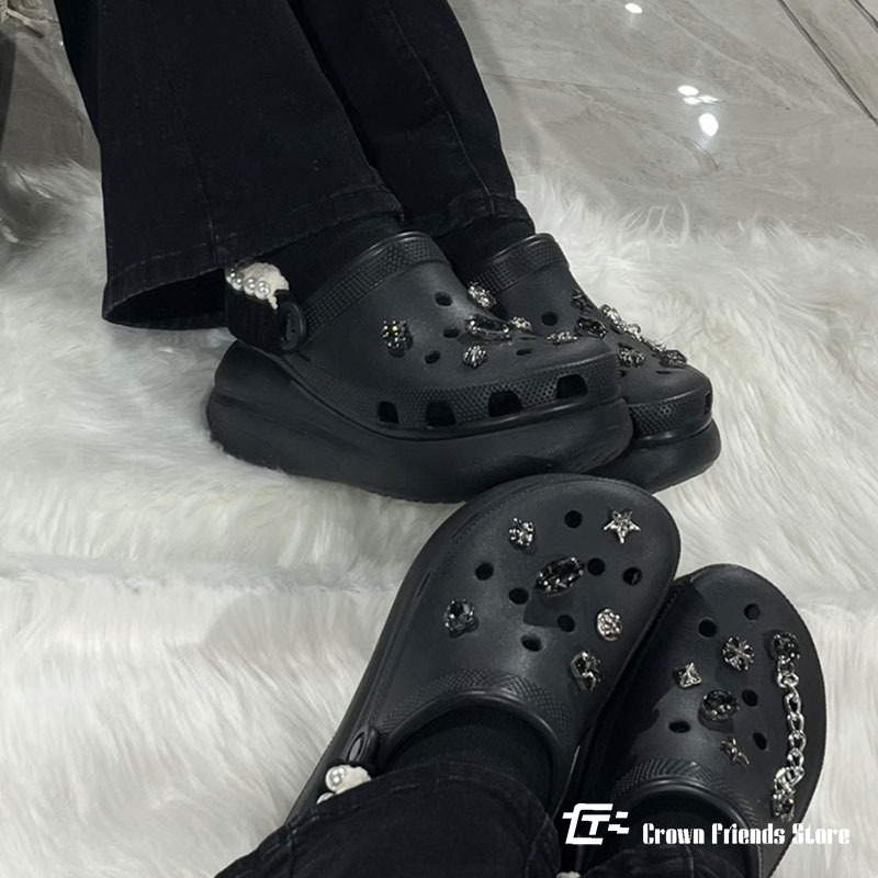 日本代購 免稅 crocs classic crush clog 洞洞鞋 泡芙 穆勒鞋 增高 厚底 防水-細節圖7