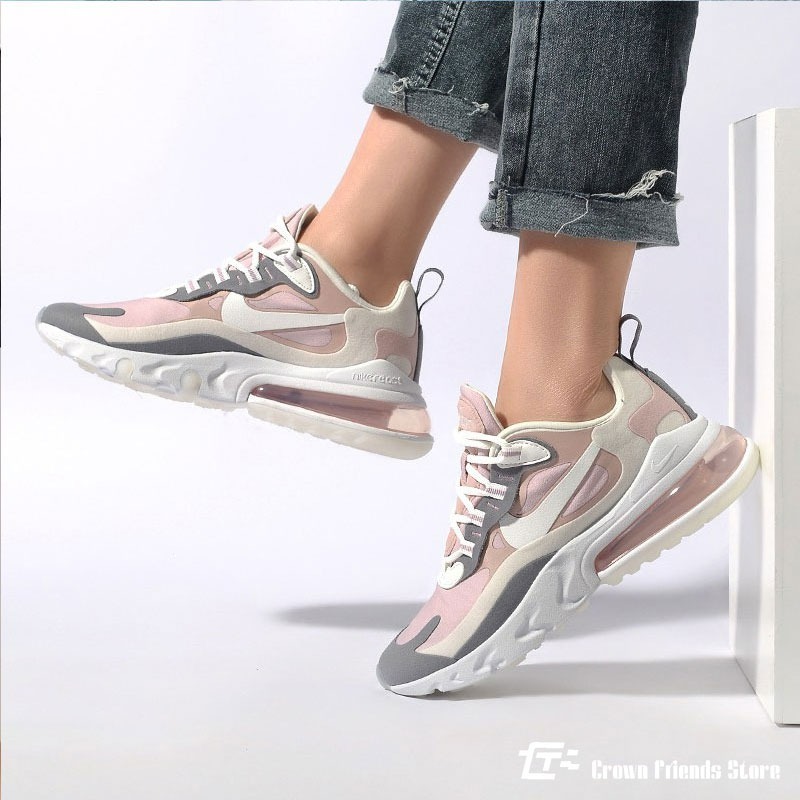 日本代購 附發票 Nike270 黑白 奶茶 棉花糖 女鞋 休閒慢跑鞋-細節圖7