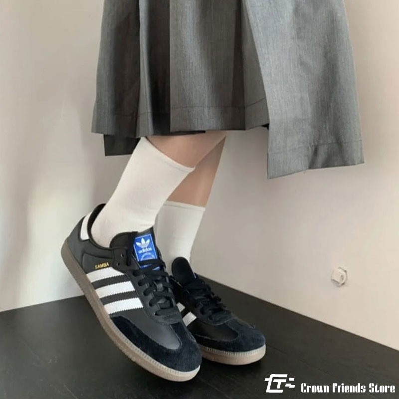 日本代購 Adidsa Originals SAMBA OG 黑白 皮面 復古 德訓鞋 經典 休閒板鞋 男女鞋-細節圖5