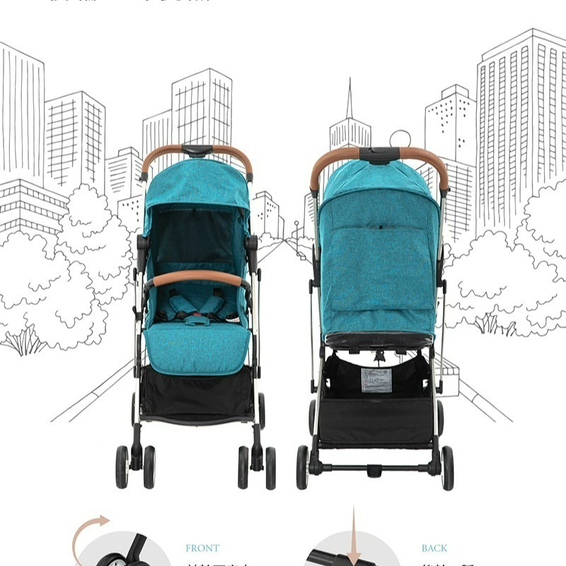 KIDMORY 輕量秒收嬰兒推車（KM-688）- 知性綠/時尚灰/摩卡杏 送遮雨罩+掛鉤-細節圖8