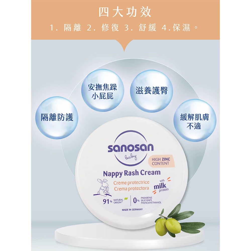 sanosan 珊諾 baby re:mind 極潤全效修護膏 150ml-細節圖3