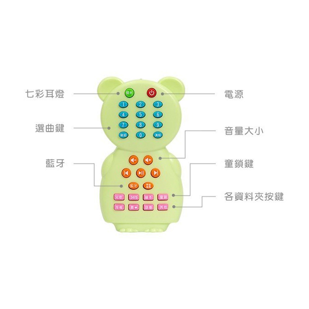 小牛津 365帽T熊藍芽故事機 (綠/粉) 送防摔衣-細節圖7