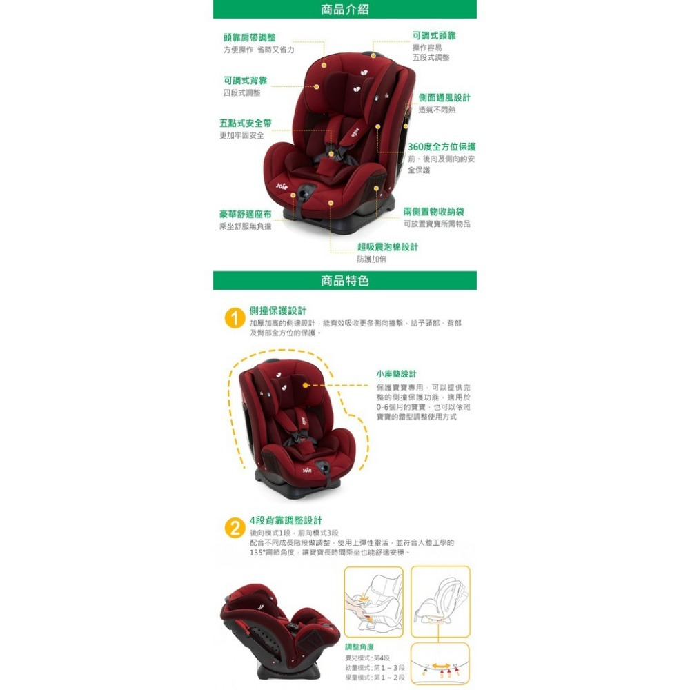 Joie Stages 0-7歲成長型汽座-黑-細節圖3