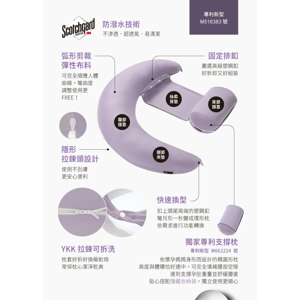 六甲村 瞬涼柔膚全方位孕婦哺乳枕 2.0（多色可選）-細節圖4