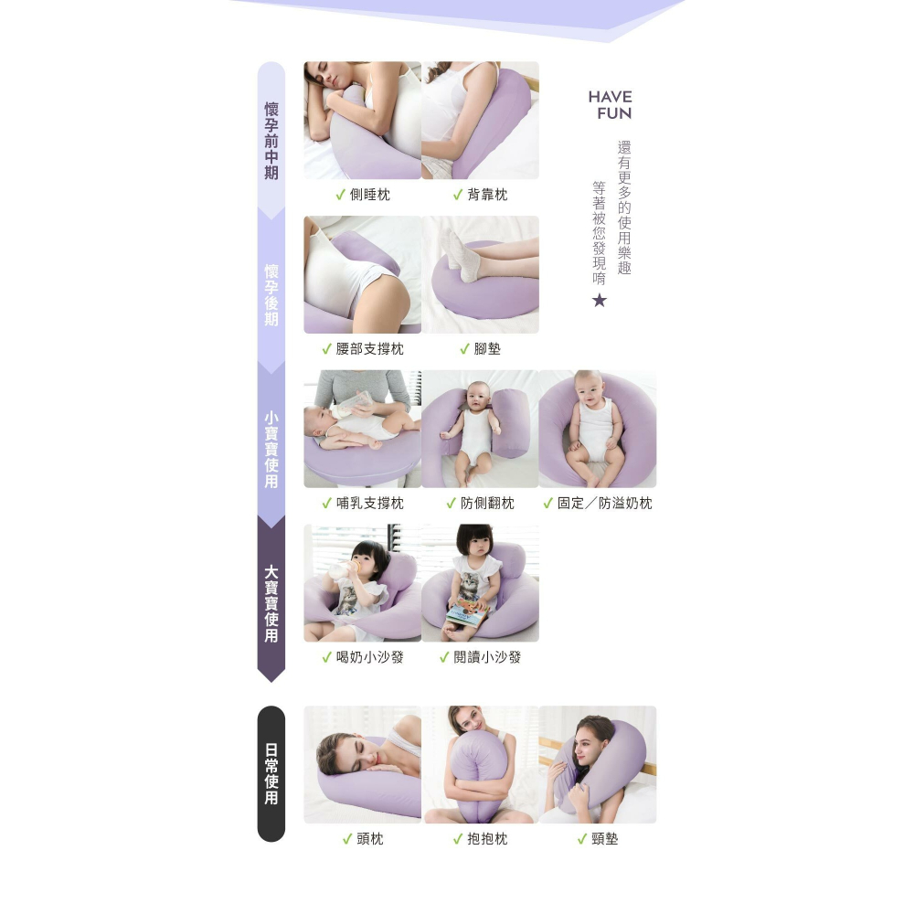 六甲村 瞬涼柔膚全方位孕婦哺乳枕 2.0（多色可選）-細節圖8