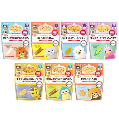 日本 Kewpie 寶寶快樂食譜系列（多口味可選）嬰兒食品 寶寶粥 料理包 100g/130g 9M/12M