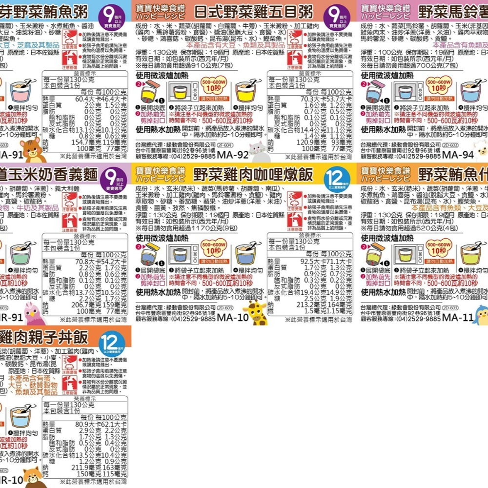 日本 Kewpie 寶寶快樂食譜系列（多口味可選）嬰兒食品 寶寶粥 料理包 100g/130g 9M/12M-細節圖9
