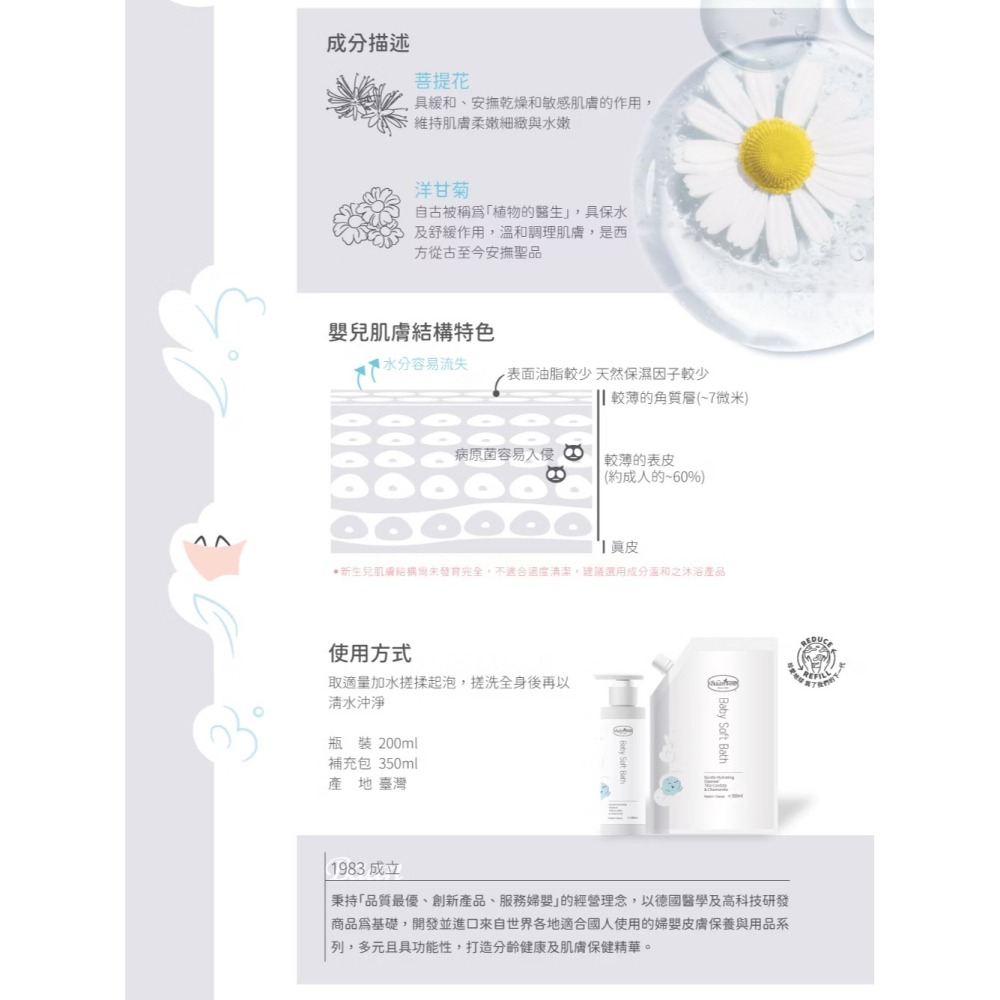 Baan 貝恩 嬰兒沐浴精（200ml / 補充包350ml）-細節圖3