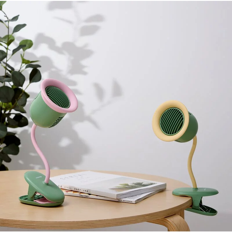 KIDMORY 夾式多功能低噪風扇（米蘭黃/櫻花粉）-細節圖2