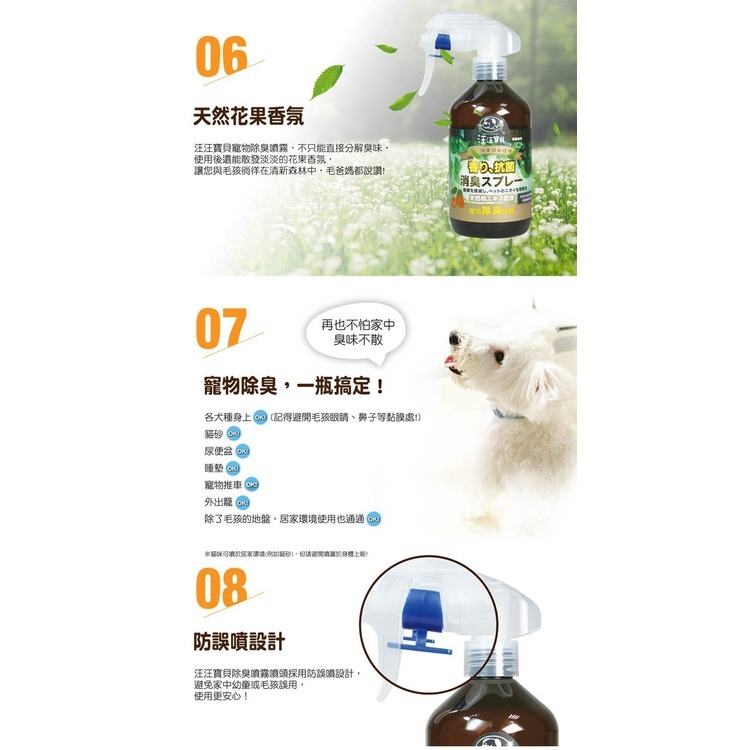 汪汪寶貝 寵物抗菌除臭噴霧 350ml (犬貓適用)-細節圖6