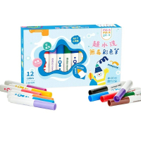 mamayo 媽媽友 kidzcrayon 12色超水洗無毒彩色筆