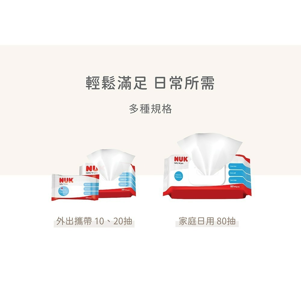 NUK 加厚嬰兒柔濕巾含蓋 80抽x20包入（箱購）-細節圖9