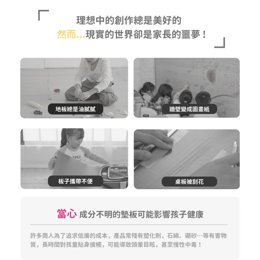 mamayo 媽媽友 成長學習摺疊墊 - 奶油黃（大/小）兒童黏土墊板 / 書寫板 / 塗鴉墊板 / 切割墊板-細節圖3
