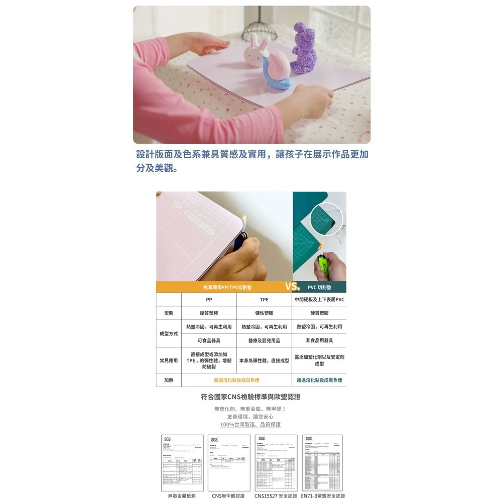 mamayo 媽媽友 成長學習摺疊墊 - 奶油黃（大/小）兒童黏土墊板 / 書寫板 / 塗鴉墊板 / 切割墊板-細節圖8