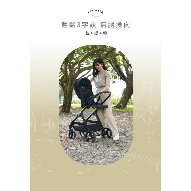 KIDMORY 雷萌車_自動秒收雙向推車（KM-622-BK）-細節圖4