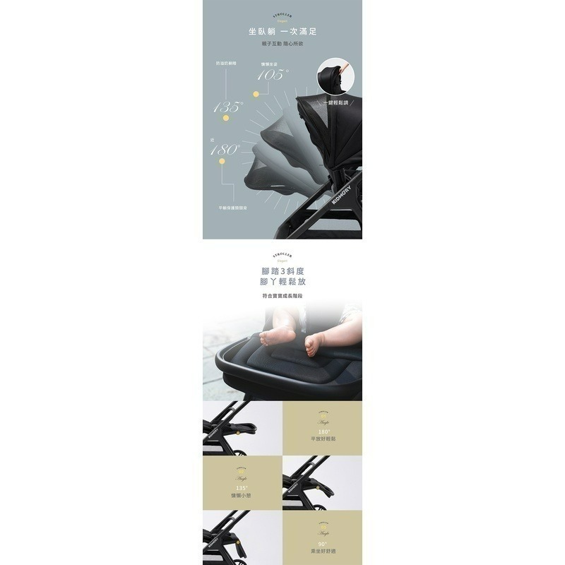 KIDMORY 雷萌車_自動秒收雙向推車（KM-622-BK）-細節圖5