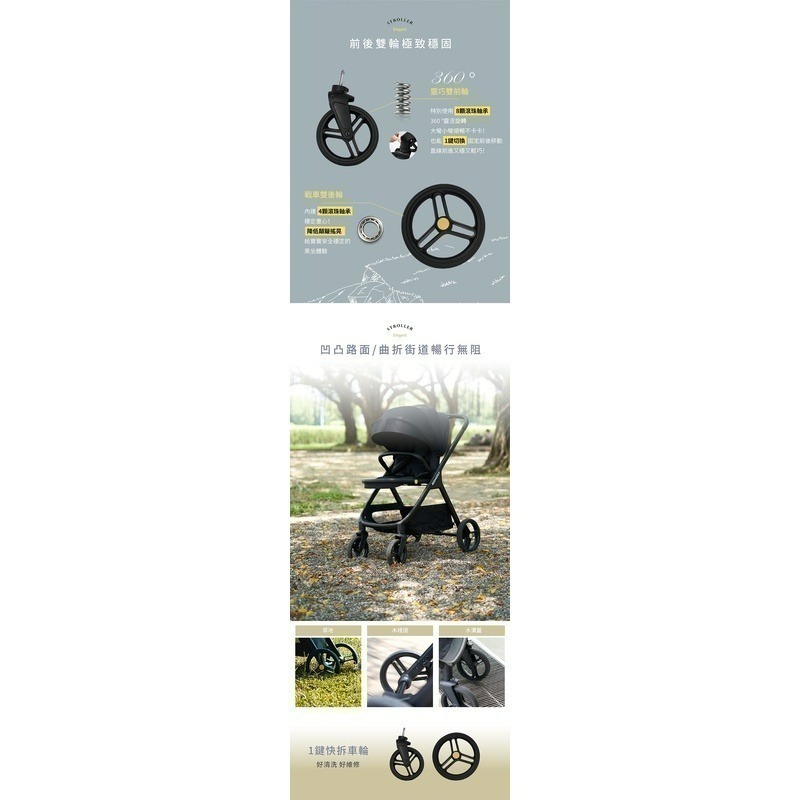 KIDMORY 雷萌車_自動秒收雙向推車（KM-622-BK）-細節圖7