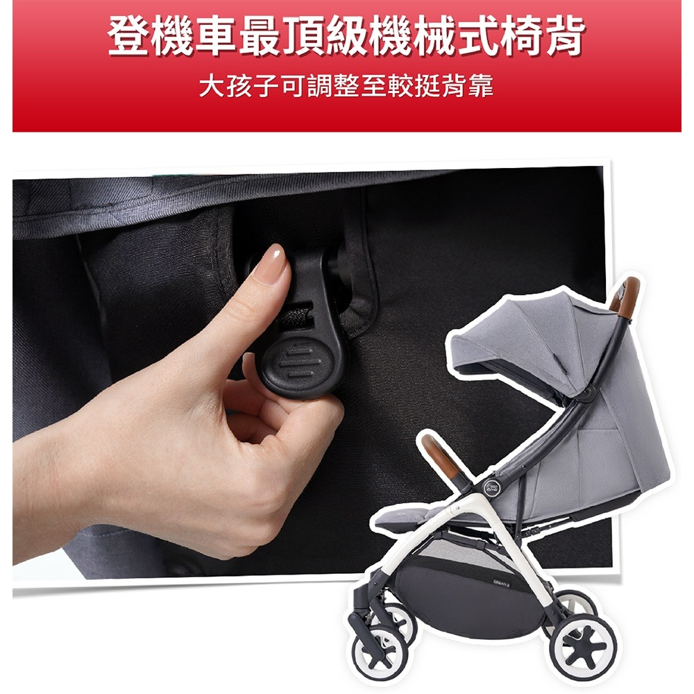 Britax B-Gravity II 自動收合嬰兒推車（夜幕藍/深空灰/月光灰）-細節圖3