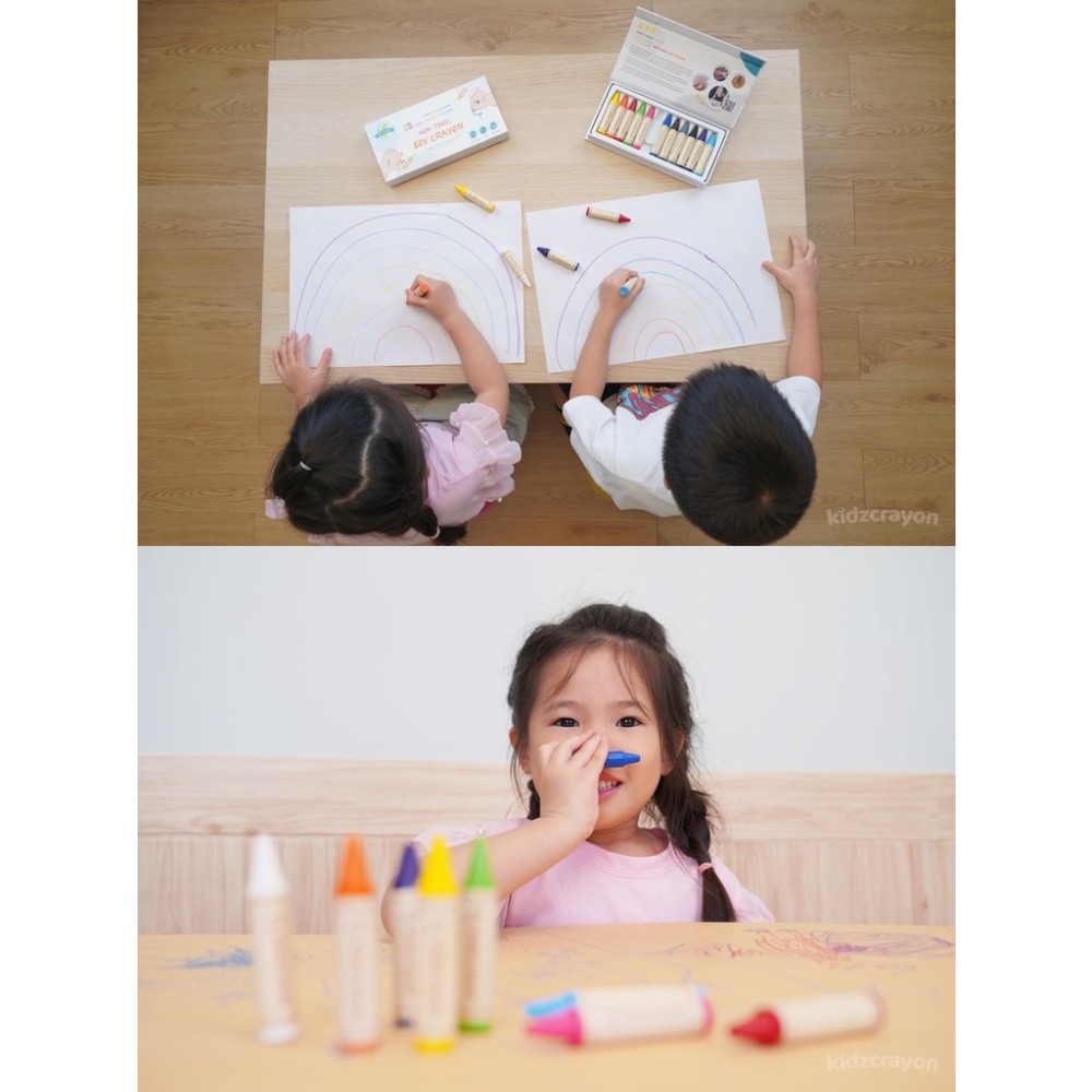 mamayo 媽媽友 kidzcrayon 12色大豆無毒蠟筆-細節圖4
